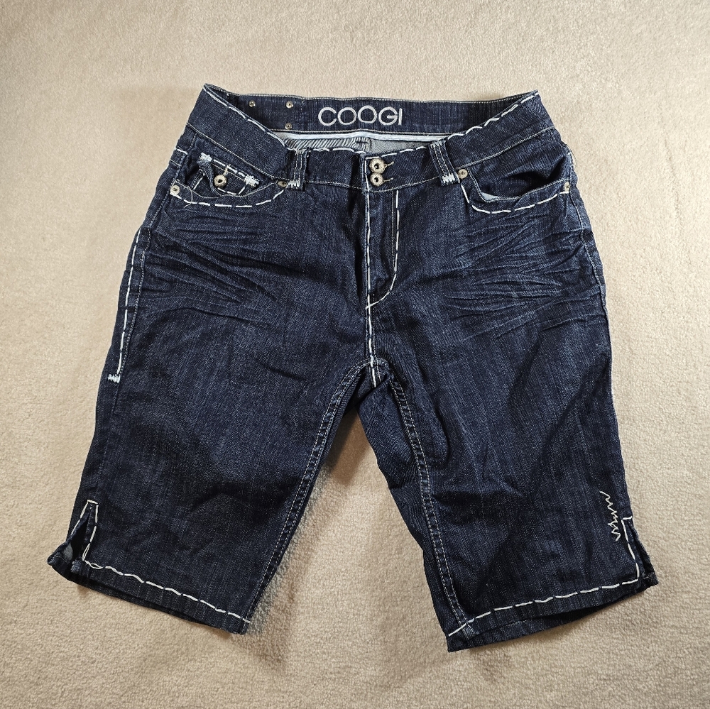 COOGI Women's Dark Indigo Jean Shorts
